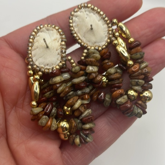 Hand Stitched Earrings - Picture 3 of 7